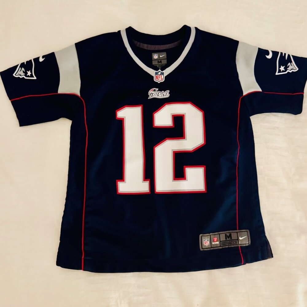 Nike NFL On Field Tom Brady #12‎ New England Patriots Womens Jersey Blue Sz. M